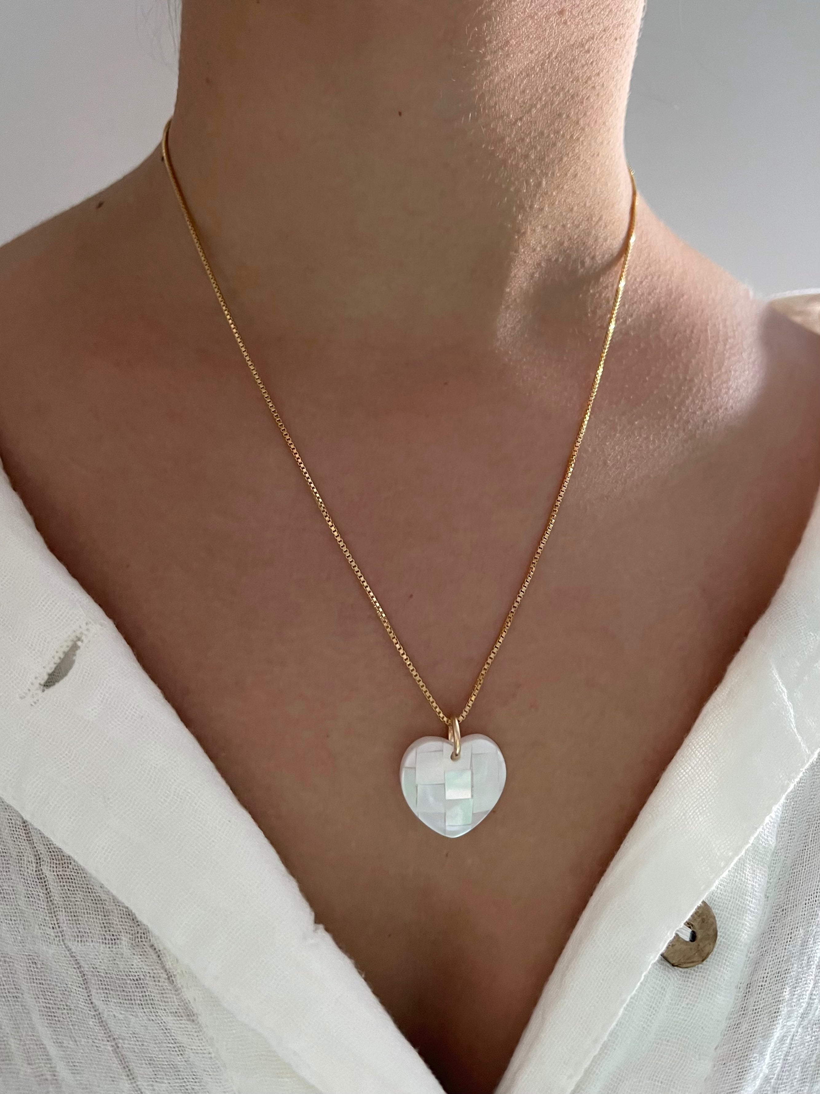 YESLOVE DISCO CAL HEART NECKLACE